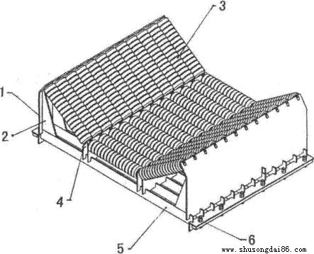 皮帶輸送機緩沖床立體效果圖